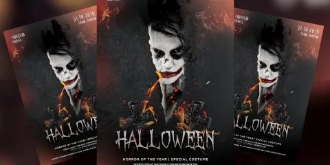 Spooky Night Free Halloween PSD Flyer Template