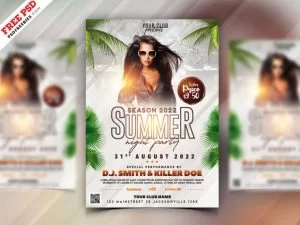 Summer Day Party Free PSD Flyer Template