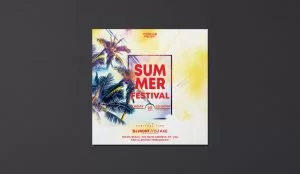 Summer Festival PSD Freebie Flyer Template