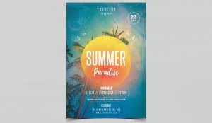 Summer Paradise Free PSD Flyer Template