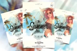 Summer Weekend PSD Free Flyer Template