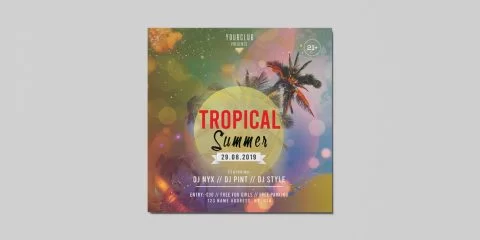 Summer and Tropical PSD Free Flyer Templates