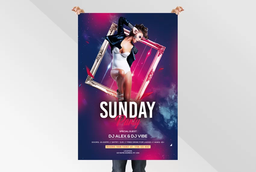 Sunday Party Free PSD Flyer Templates