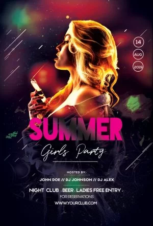The Summer Night FREE PSD Flyer Template