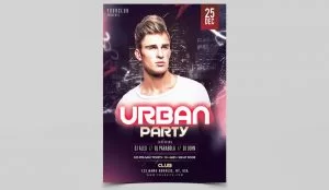Urban Mix Party Free PSD Flyer Template