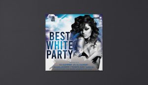 White Party Free Instagram Flyer Template in PSD