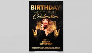 Birthday Night Event Free Flyer Template