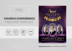 Church Conference Free PSD Flyer Template