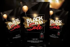 Free Big Sale for Black Friday PSD Flyer Template