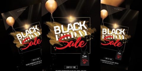 Free Big Sale for Black Friday PSD Flyer Template