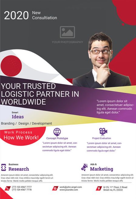 Free Corporate PSD Flyer Template