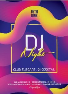 Free DJ Night Party PSD Flyer Template