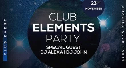 Free Element Club PSD Flyer Template