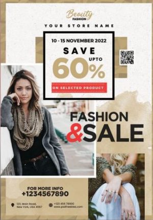 Free Fashion Sale Flyer Template PSD