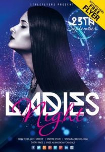 Free Ladies Friday Night PSD Flyer Template