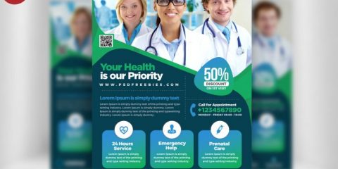 Free Medical and Health Flyer PSD