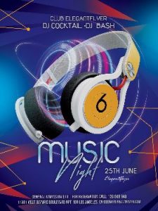 Free Music Night Event PSD Flyer