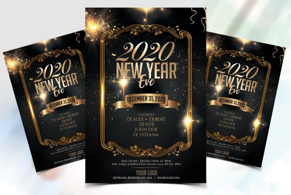 Free New Year 2020 Flyer Template