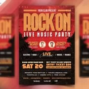 Free Rock Music Party Template