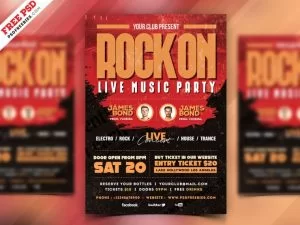 Free Rock Music Party Template