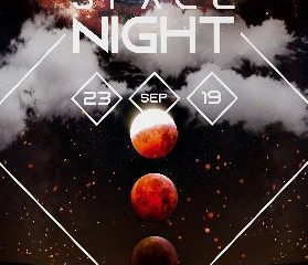 Free Space Night PSD Flyer Template