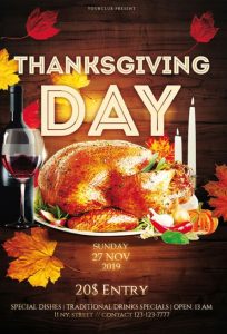 Free Thanksgiving Day PSD Flyer Template