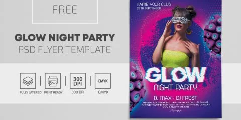 Glow Vibe Free PSD Flyer Template