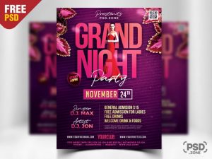 Grand Night Event Free PSD Flyer Template