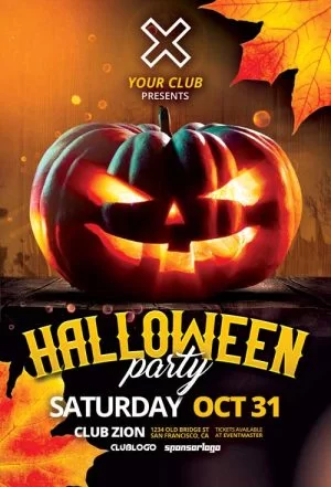 Halloween Night Party Free Flyer