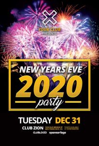Happy New Year 2020 Free Flyer Template