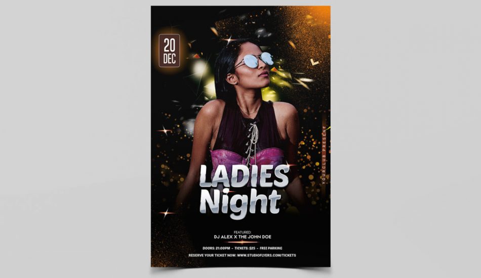 Ladies Vibe Free Party PSD Flyer Template