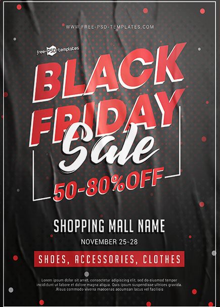 Sale for Black Friday Flyer Template for Free