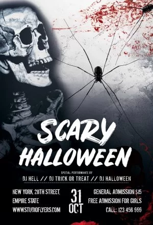 Scary Event for Halloween Free PSD Flyer Template