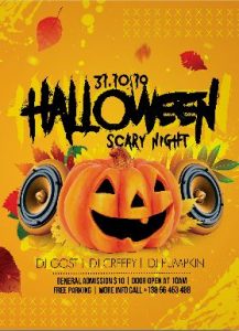 Scary Halloween PSD Flyer Template for Free