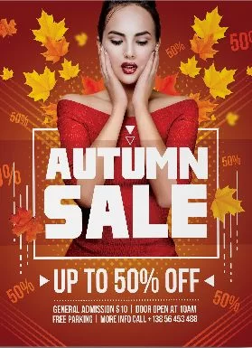 Special Sale for Autumn – Free PSD Flyer Template