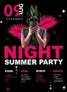 Summer Night Event   – Free PSD Flyer Template
