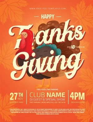 Thanksgiving Flyer Template for Free