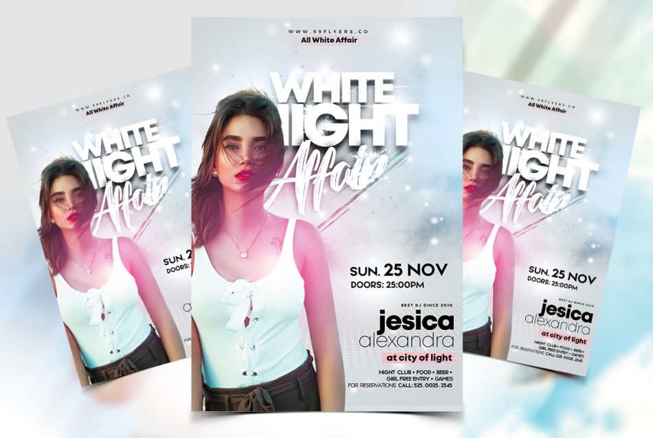 The White Night Free PSD Flyer Template