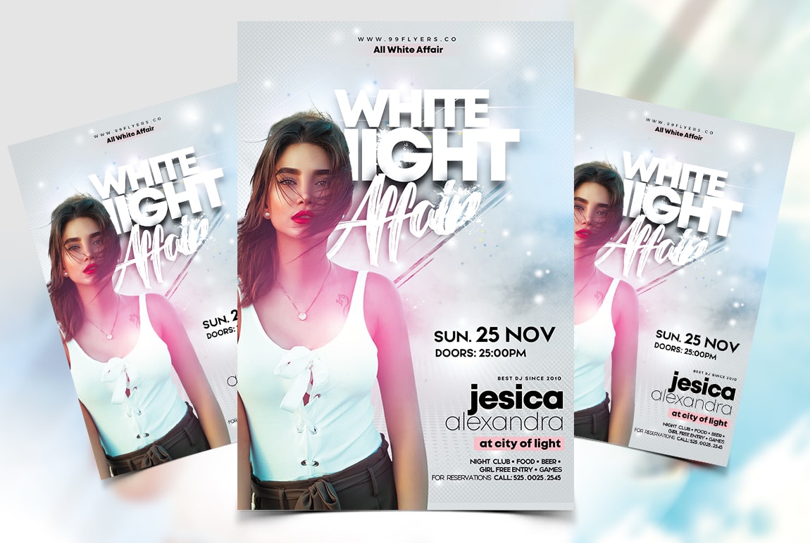 The White Night Free PSD Flyer Template