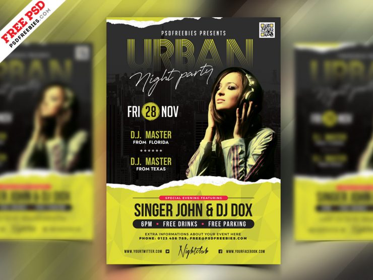 Urban Music Free PSD Flyer Template