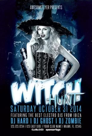 Witch Halloween Event Free Flyer Template