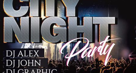 City Night Event Free PSD Flyer Template