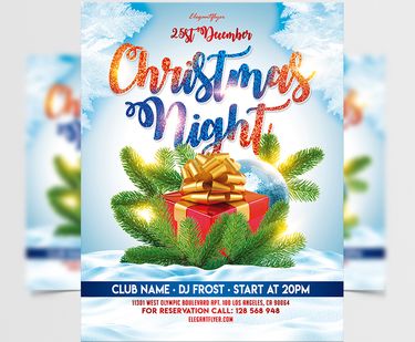 Free Christmas Night Party Flyer Template