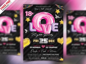Free Love Night Party Flyer Template