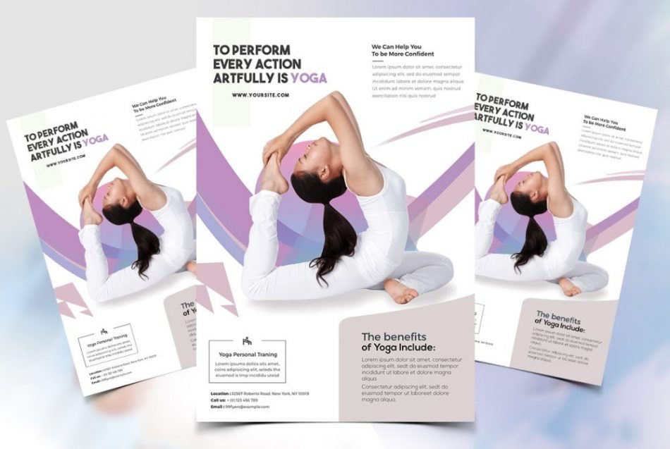 Free Yoga Class PSD Flyer Template