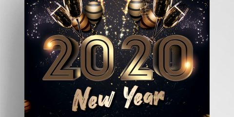 2020 NYE Eve Free PSD Flyer Template