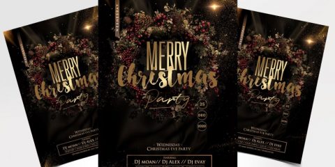 Christmas Party - Elegant Free PSD Flyer Template