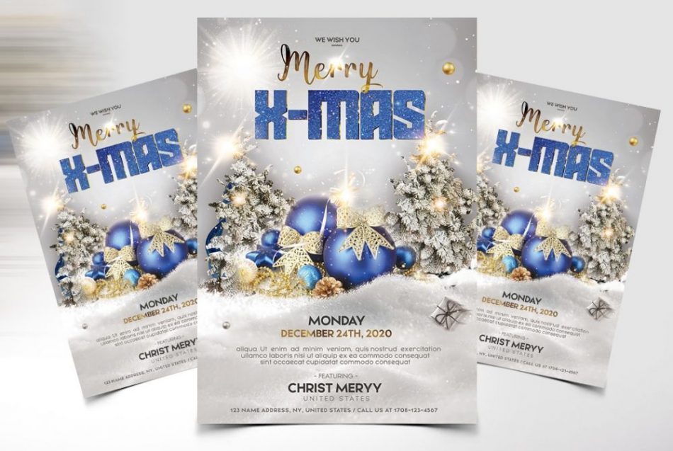 Merry Christmas PSD Free Flyer Template - PSDFlyer