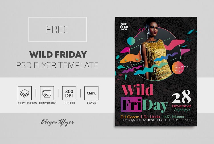 Wild Friday – Free PSD Flyer Template