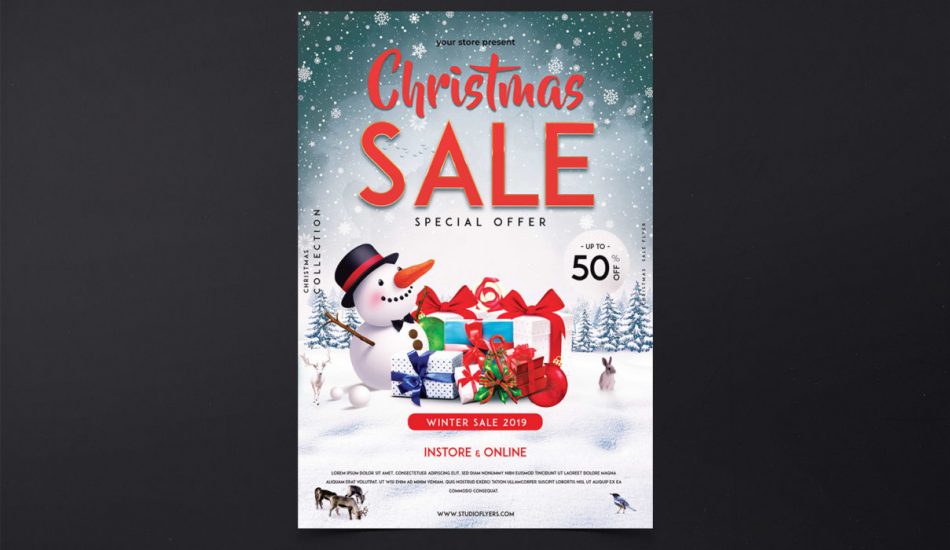 Christmas Sale Free PSD Flyer Template